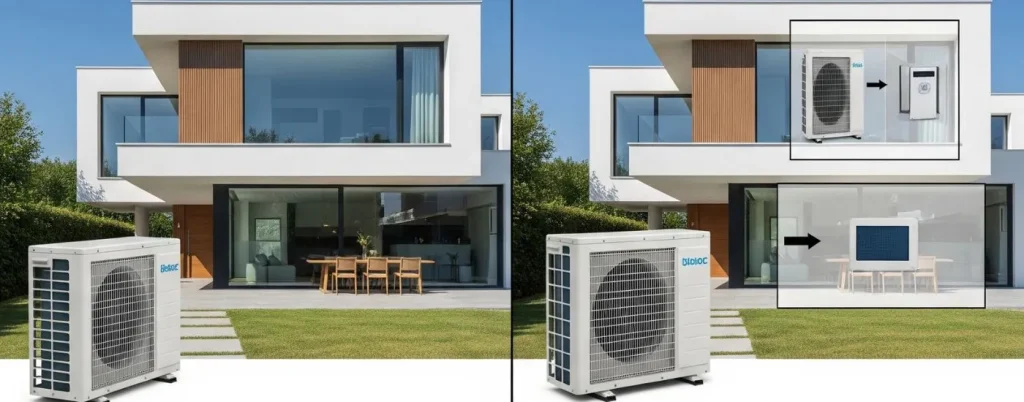 Elegir el tipo de aerotermia_ Monobloc vs. Bibloc