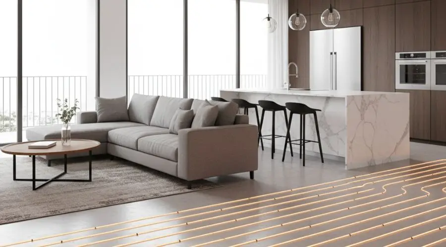 Es posible utilizar calefacción por suelo radiante con paneles solares