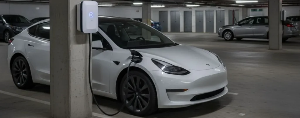 Instalación de cargador eléctrico en comunidad de vecinos con medidor