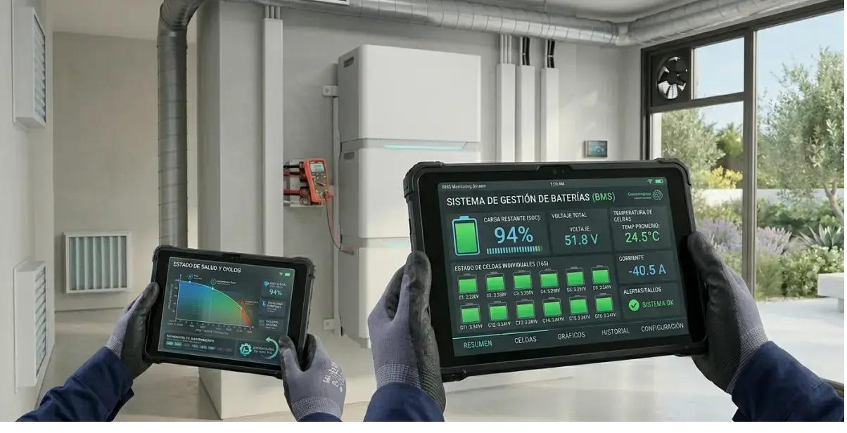 Sistema BMS de monitorización para batería de litio