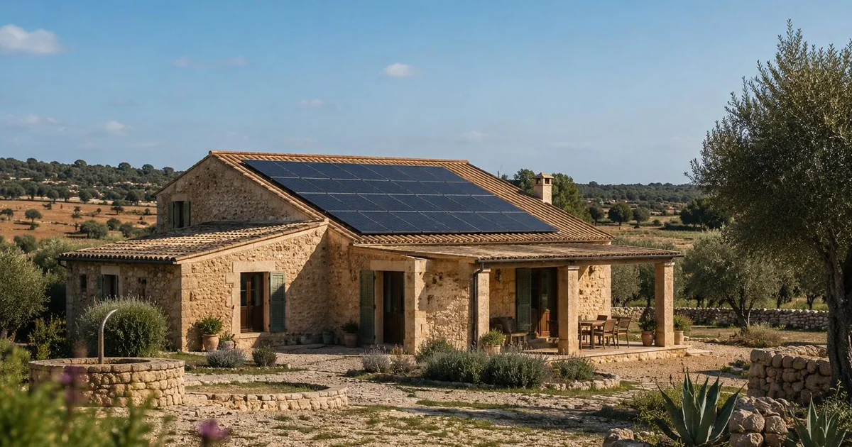 Placas solares aisladas de la red en Mallorca