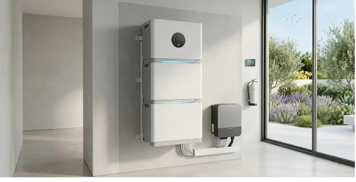 Solar battery storage providing 24h energy in a Balearic home